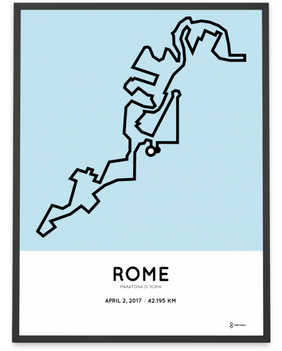2017 Maratona di Roma course print