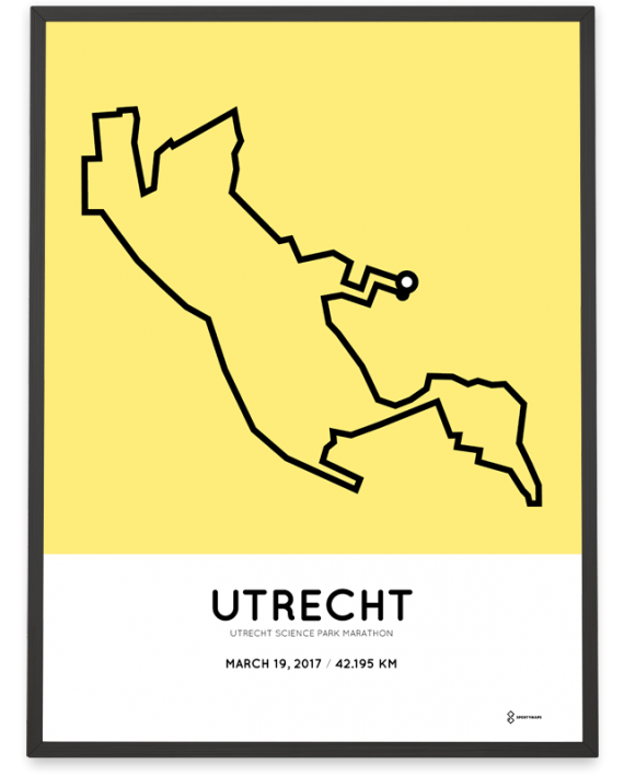 2017 Utrecht Science park marathon route poster