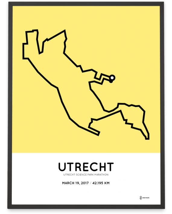 2017 Utrecht Science park marathon route poster