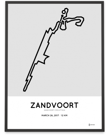 2017 Zandvoort circuit run 12km route poster