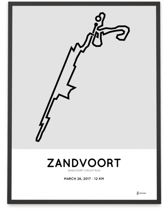 2017 Zandvoort circuit run 12km route poster