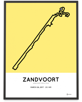 2017 Zandvoort circuit run halve marathon parcours poster