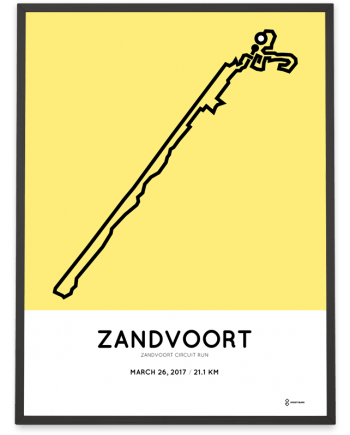 2017 Zandvoort circuit run halve marathon parcours poster