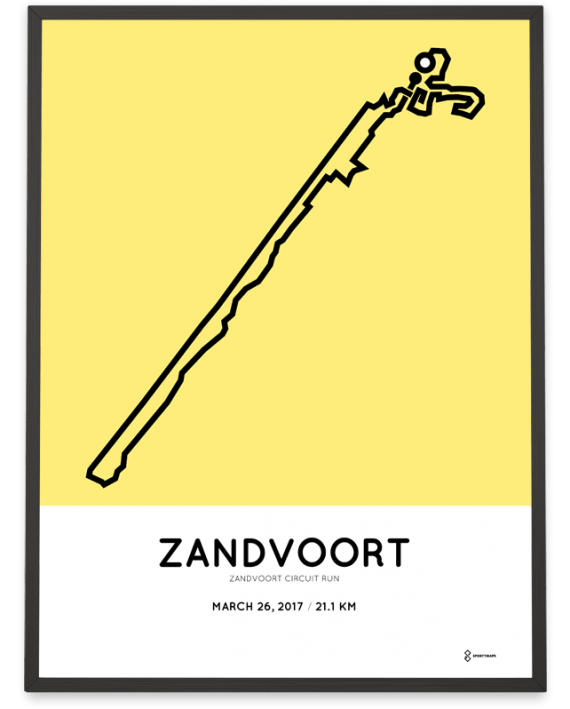 2017 Zandvoort circuit run halve marathon parcours poster