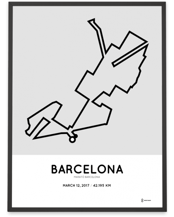 2017 marato Barcelona route poster