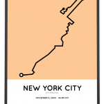 2000 NYC marathon course poster
