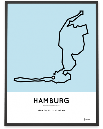 2012 Hamburg marathon parcours print