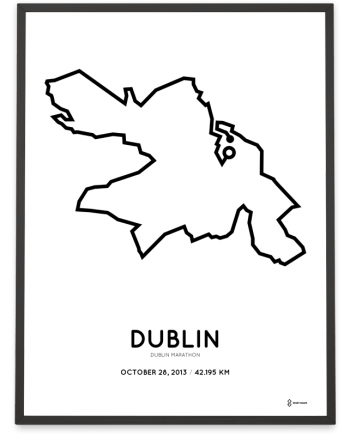 2013 Dublin marathon course print