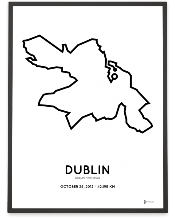 2013 Dublin marathon course print