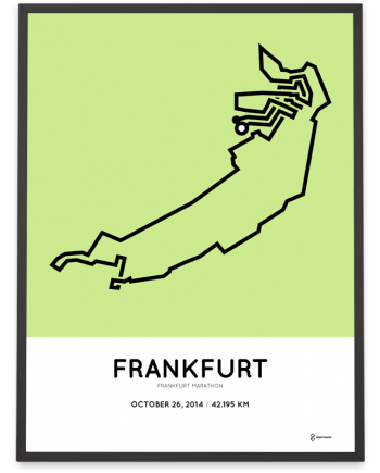 2014 Frankfurt marathon course print