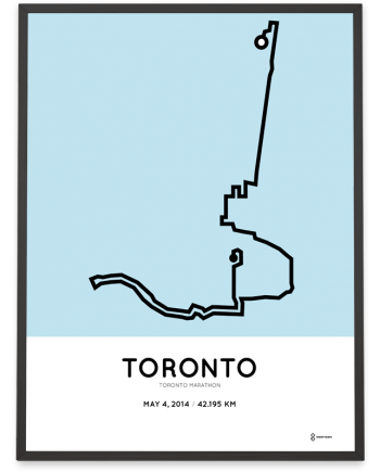 2014 Toronto marathon course artprint