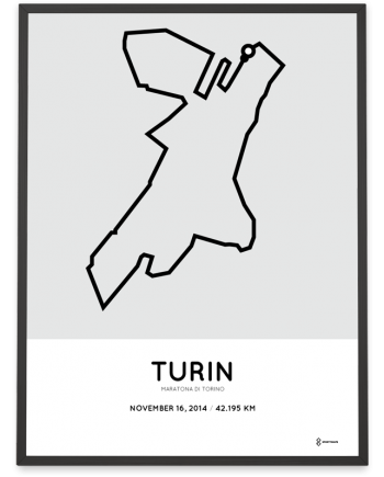 2014 Maratona di Torino route poster