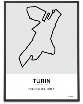 2014 Maratona di Torino route poster