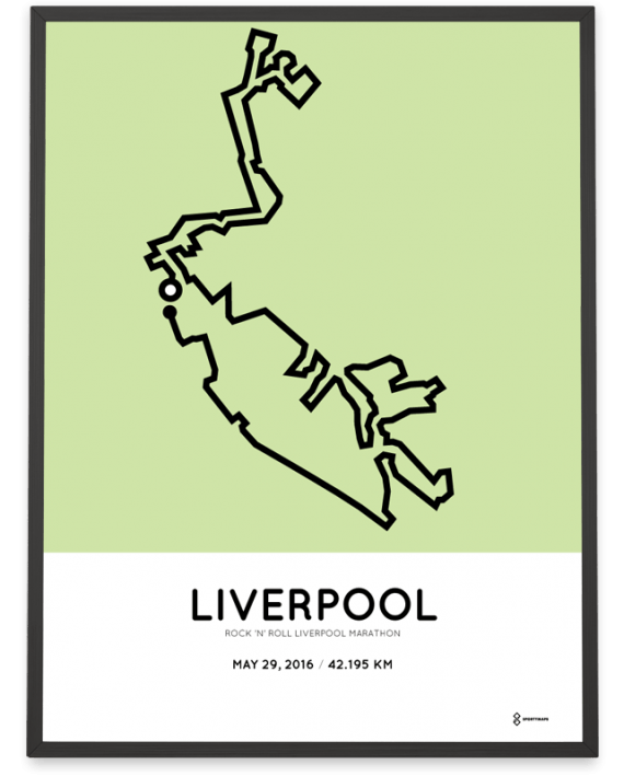 2016 Liverpool marathon course poster