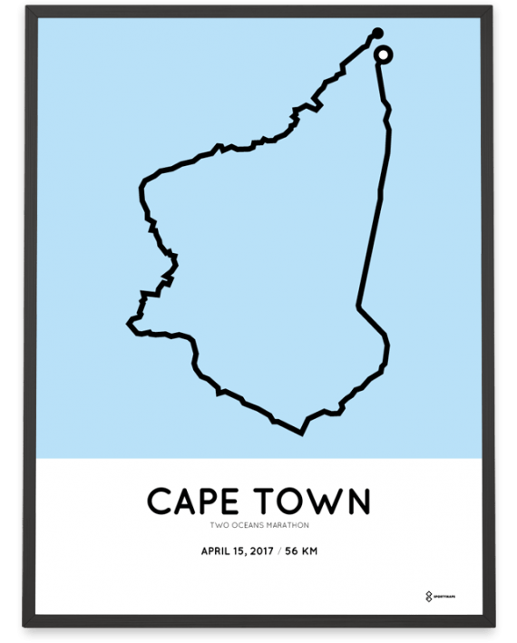 2017 2 Oceans marathon course print