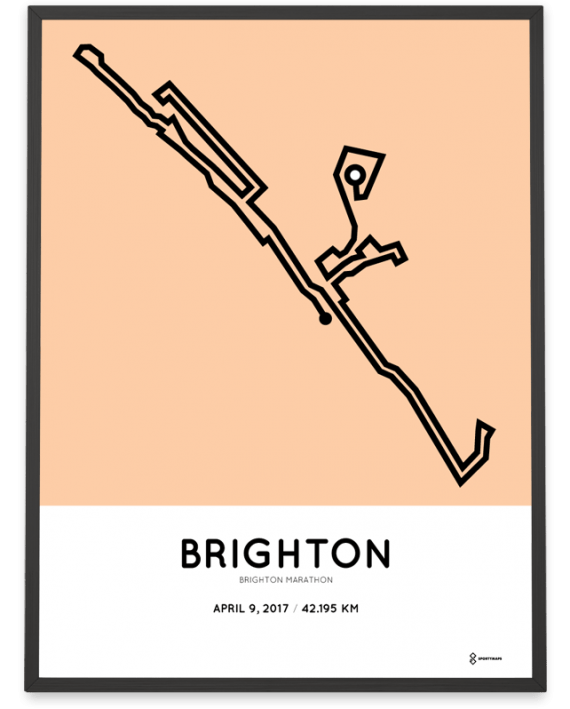 2017 Brighton marathon course poster