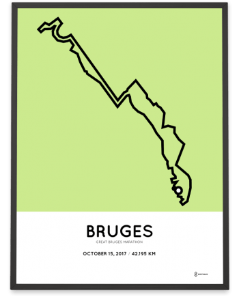 2017 Great Bruges marathon route poster