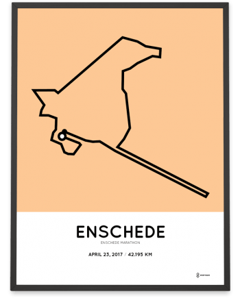 2017 Enschede marathon parcours poster