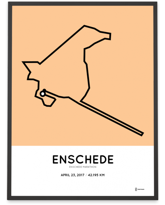 2017 Enschede marathon parcours poster