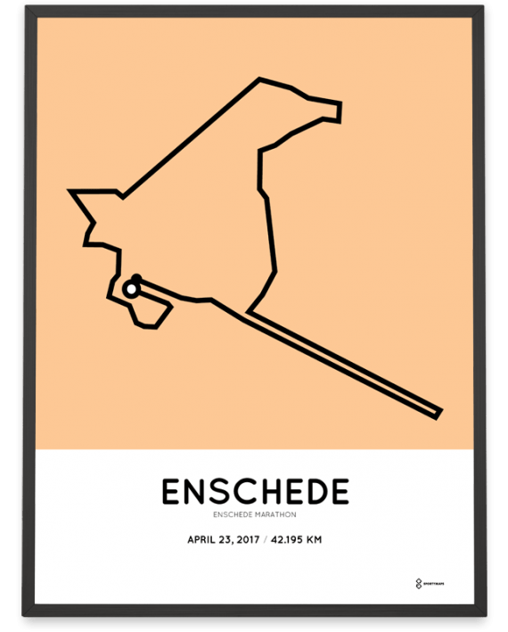 2017 Enschede marathon parcours poster