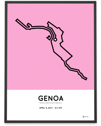 2017 Genoa half marathon course poster