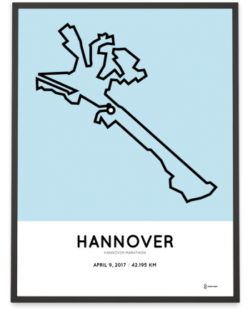 2017 Hannover marathon route poster