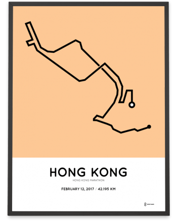 2017 Hong Kong marathon route print