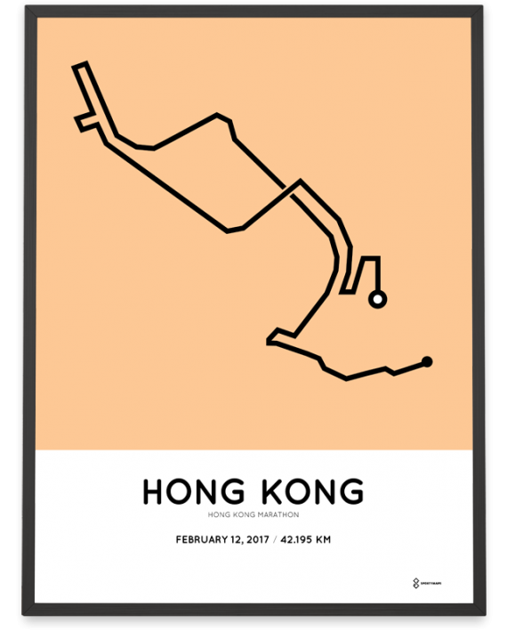 2017 Hong Kong marathon route print