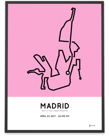 2017 Madrid maraton course poster
