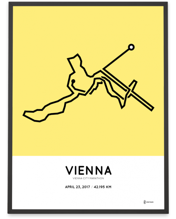 2017 Vienna city marathon course poster