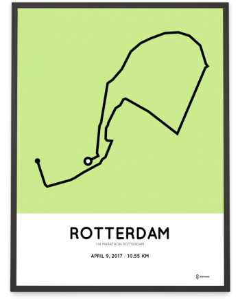 2017 rotterdam kwart marathon route poster