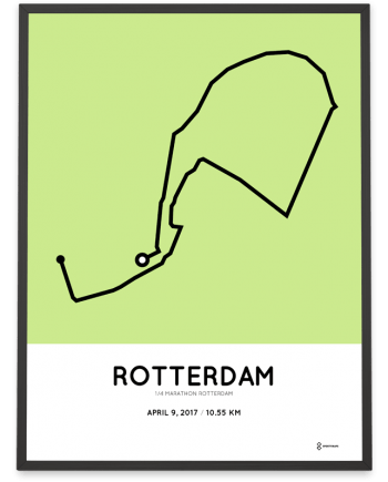 2017 rotterdam kwart marathon route poster