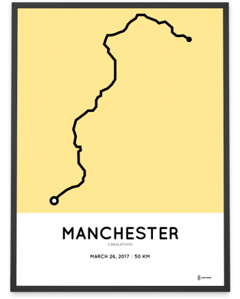 2017 Canalathon 50km course poster