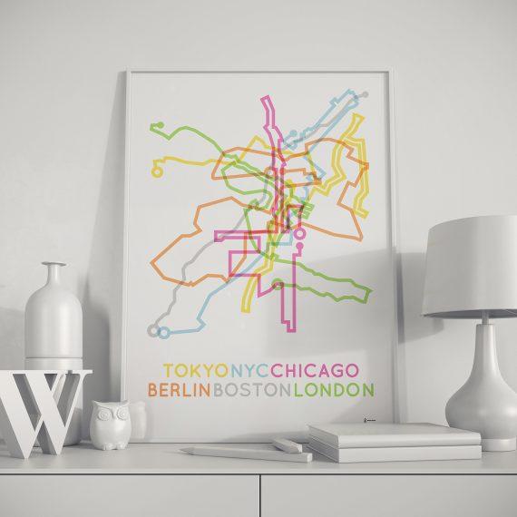 Abbotts World Marathons Majors course print