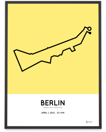 2012 Berlin half marathon course poster