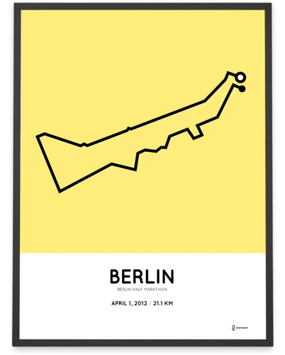 2012 Berlin half marathon course poster