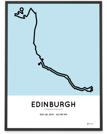 2013 Edinburgh marathon course poster