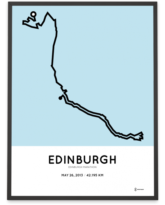 2013 Edinburgh marathon course poster