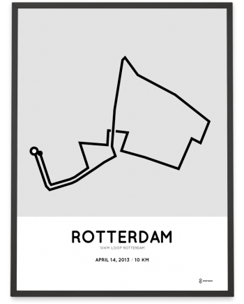 2013 Rotterdam 10km loop parcours poster