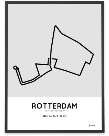 2013 Rotterdam 10km loop parcours poster