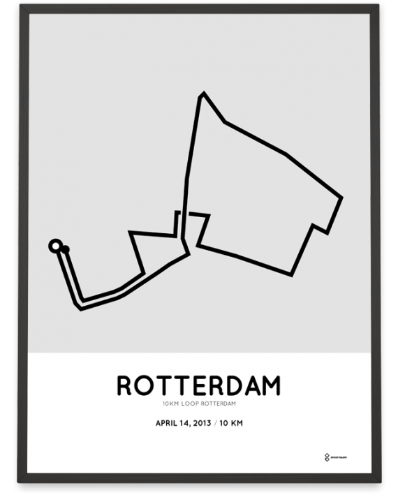 2013 Rotterdam 10km loop parcours poster