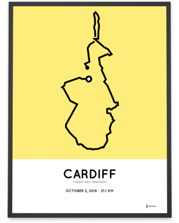 2016 Cardiff half marathon course poster