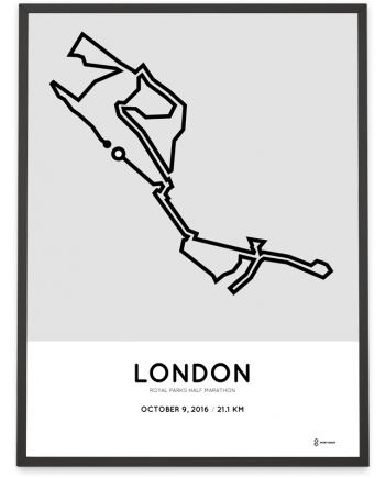 2016 Royal Parks half marathon course poster