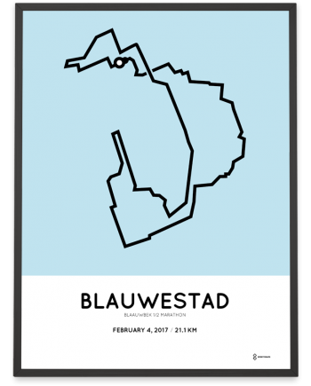 2017 Blaauwbek halve marathon route poster