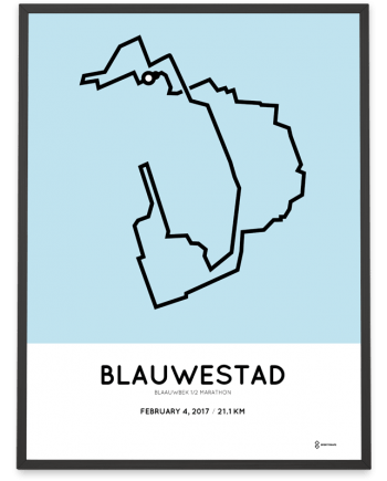 2017 Blaauwbek halve marathon route poster