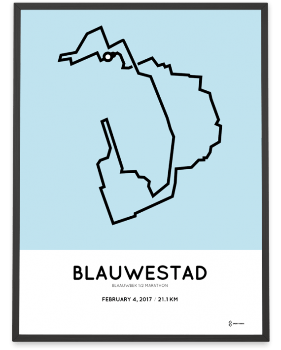 2017 Blaauwbek halve marathon route poster