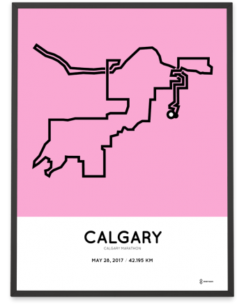 2017 Calgary marathon course artposter