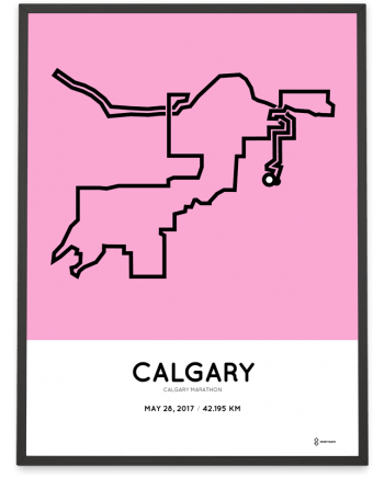 2017 Calgary marathon course artposter