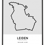 2017 Leiden half marathon parcours poster