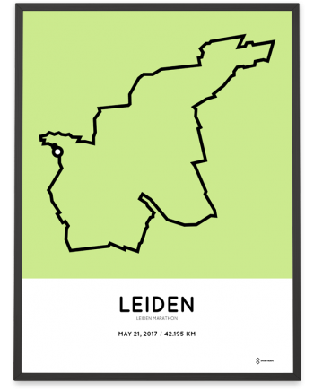 2017 Leiden marathon route print